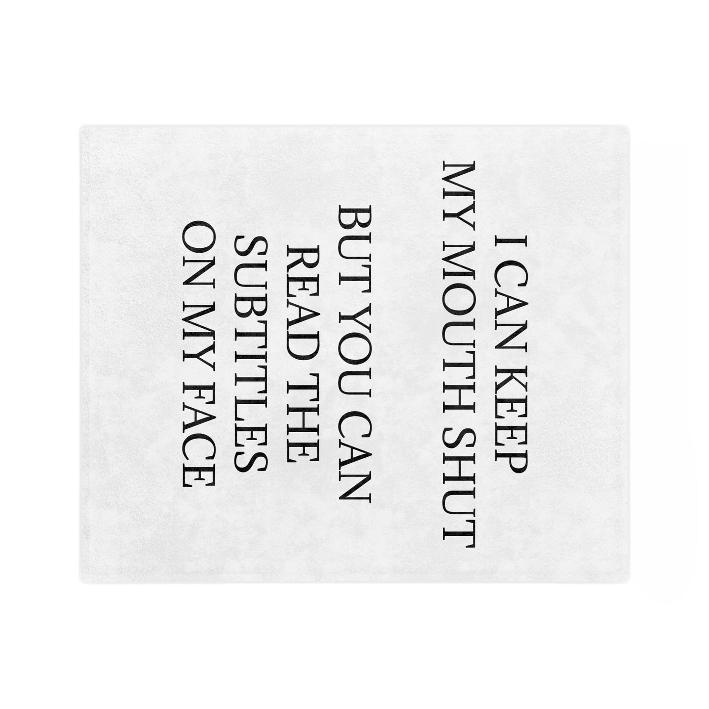Subtitles Velveteen Microfiber Blanket