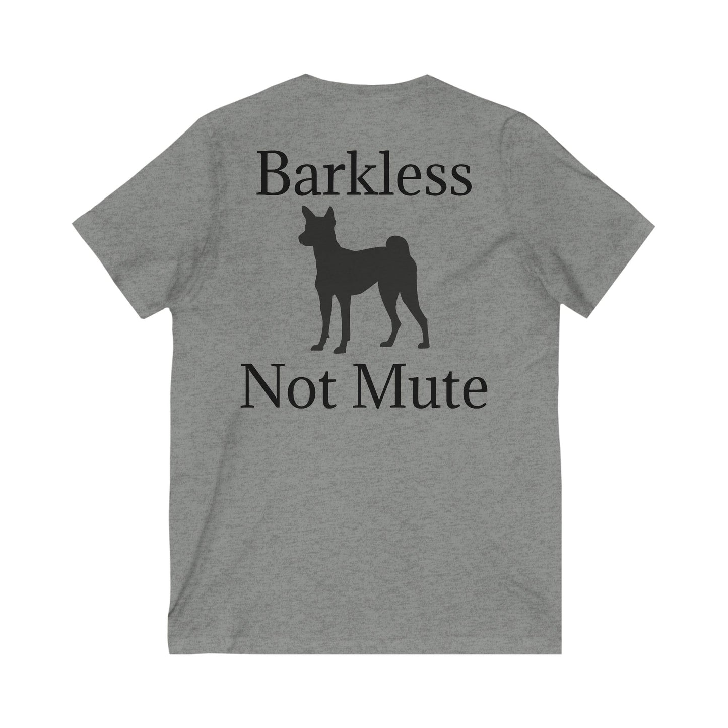 Barkless Not Mute Unisex Short Sleeve V-Neck Tee