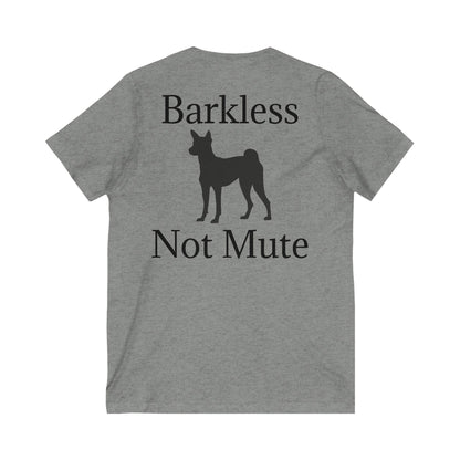 Barkless Not Mute Unisex Short Sleeve V-Neck Tee