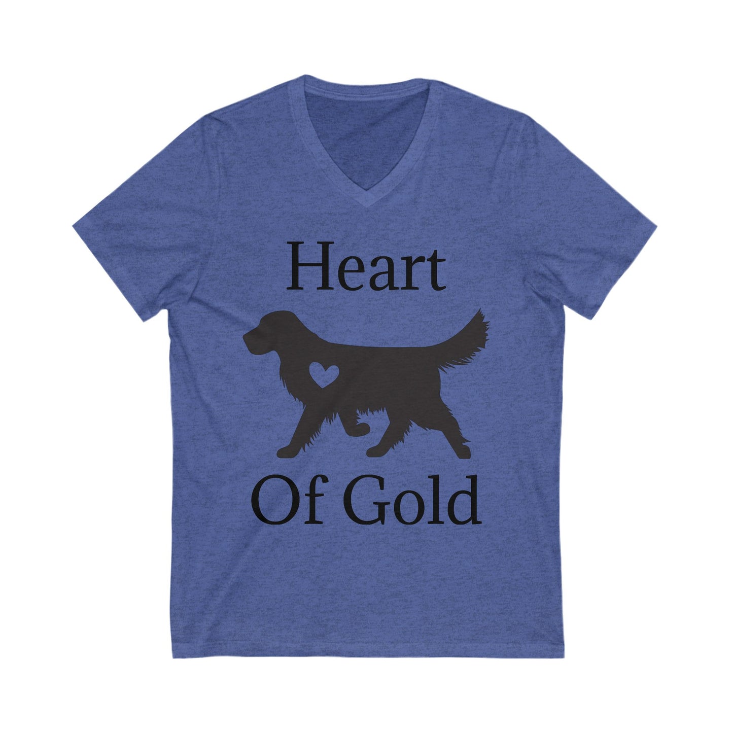 Heart Of Gold Unisex Short Sleeve V-Neck Tee