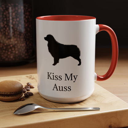 Kiss My Auss 2-Tone Coffee Mug