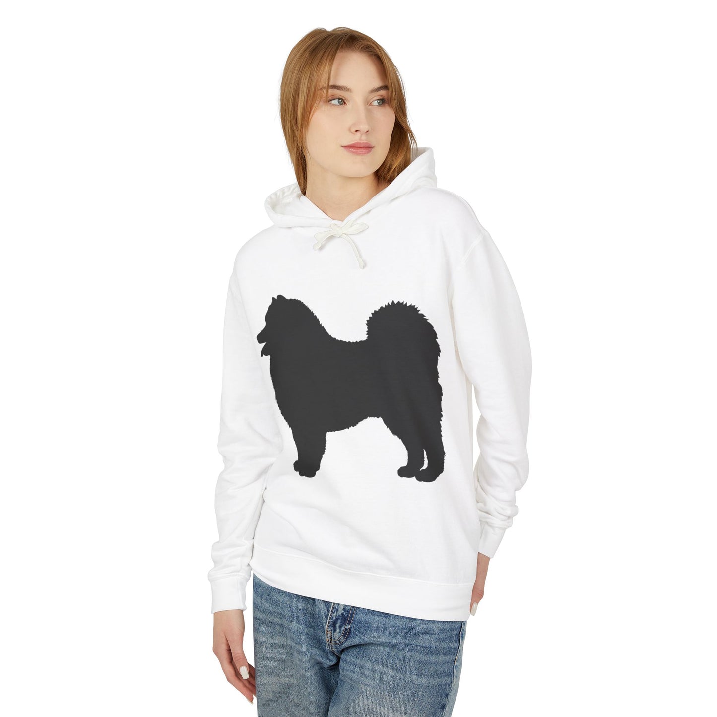 Samoyed Silhouette Unisex Lightweight Hoodie