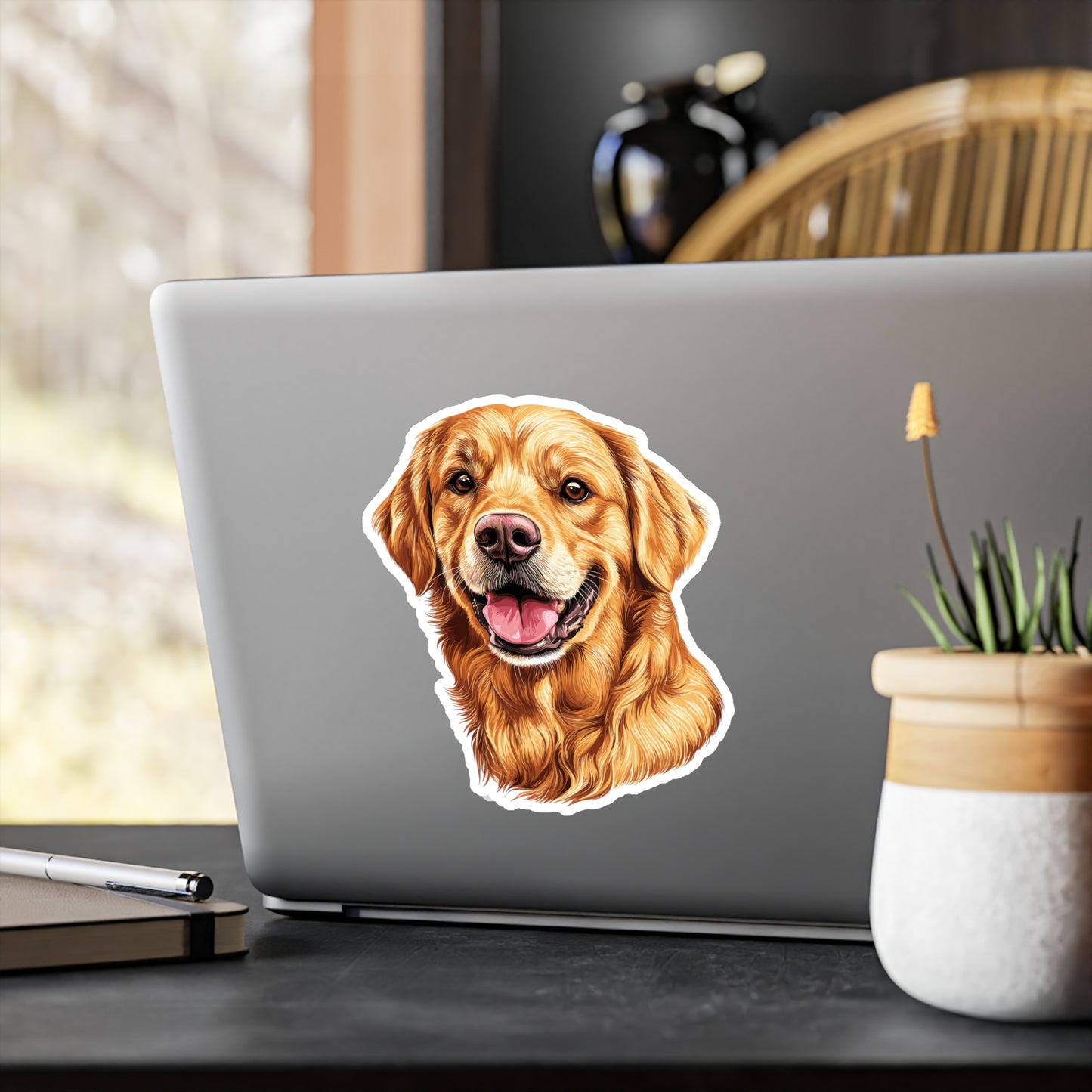 Golden Head Vinyl Decal