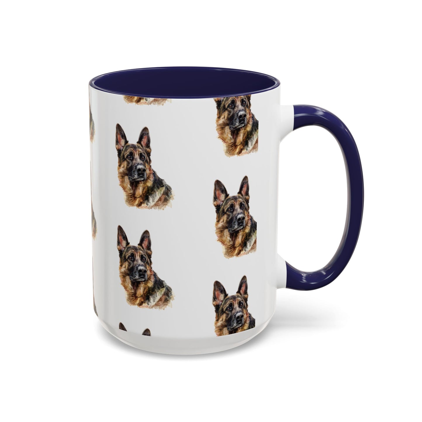 German Shepherd Head 2-Tone Coffee Mug