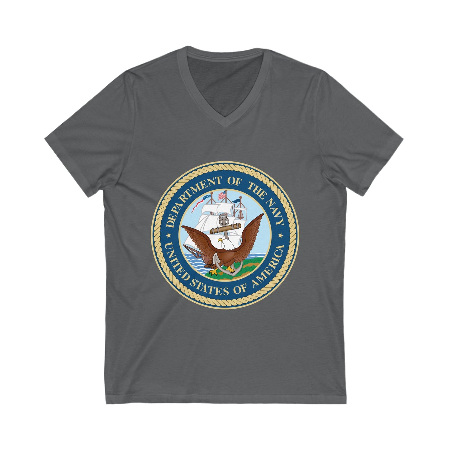 US Navy Unisex Short Sleeve V-Neck Tee