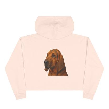 Bloodhound Head Women's Crop Hoodie