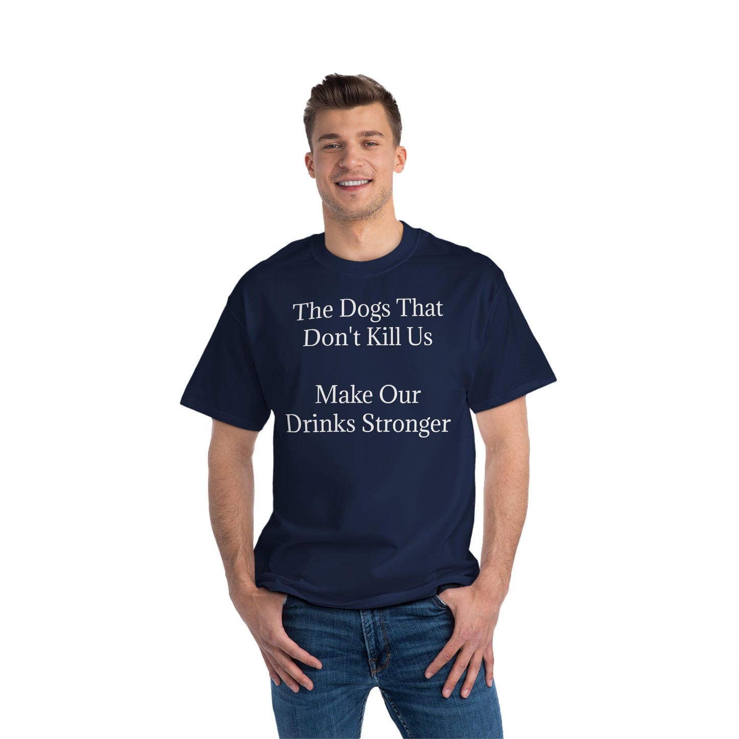 Drinks Stronger Men's Short-Sleeve Crewneck Tee
