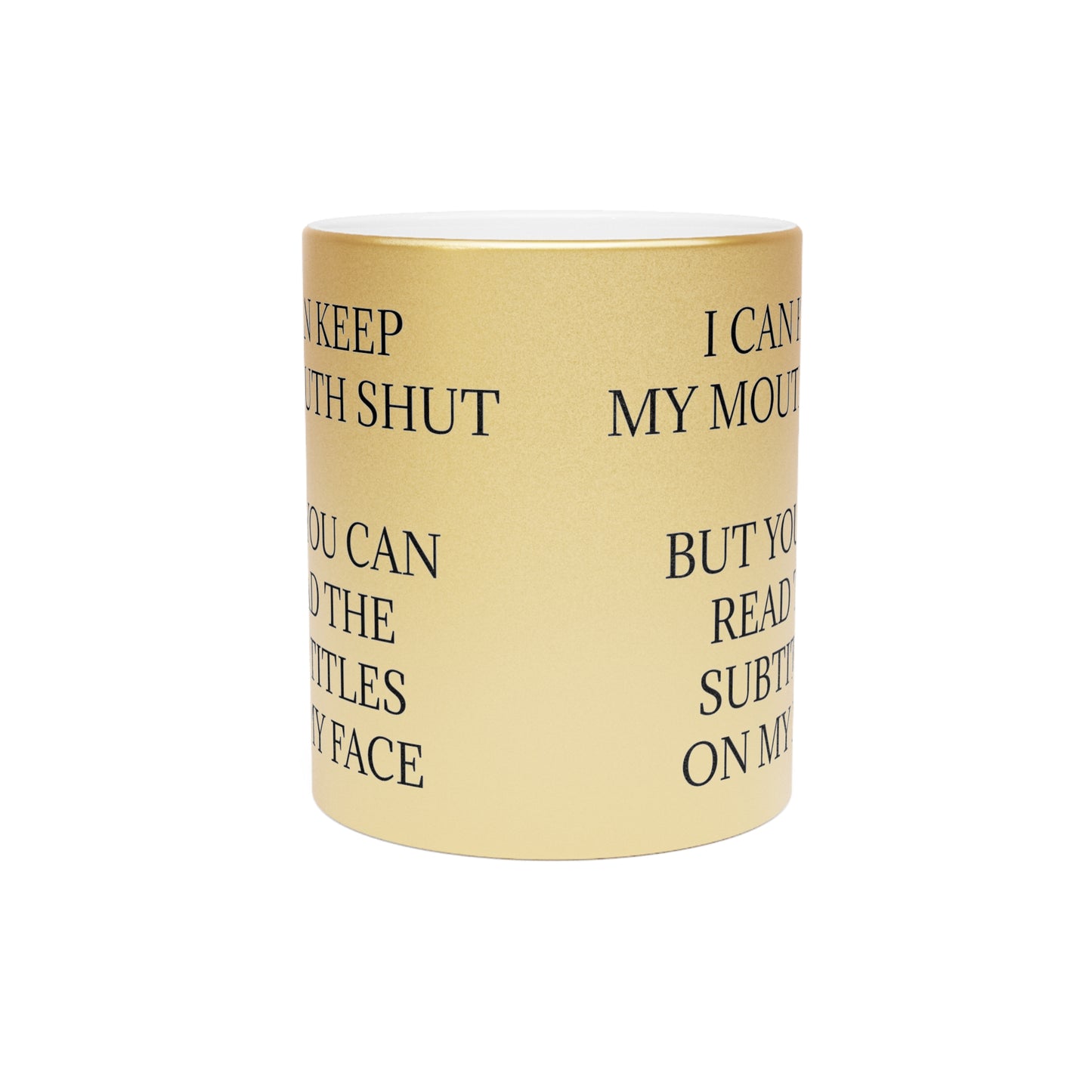 Subtitles Metallic Coffee Mug