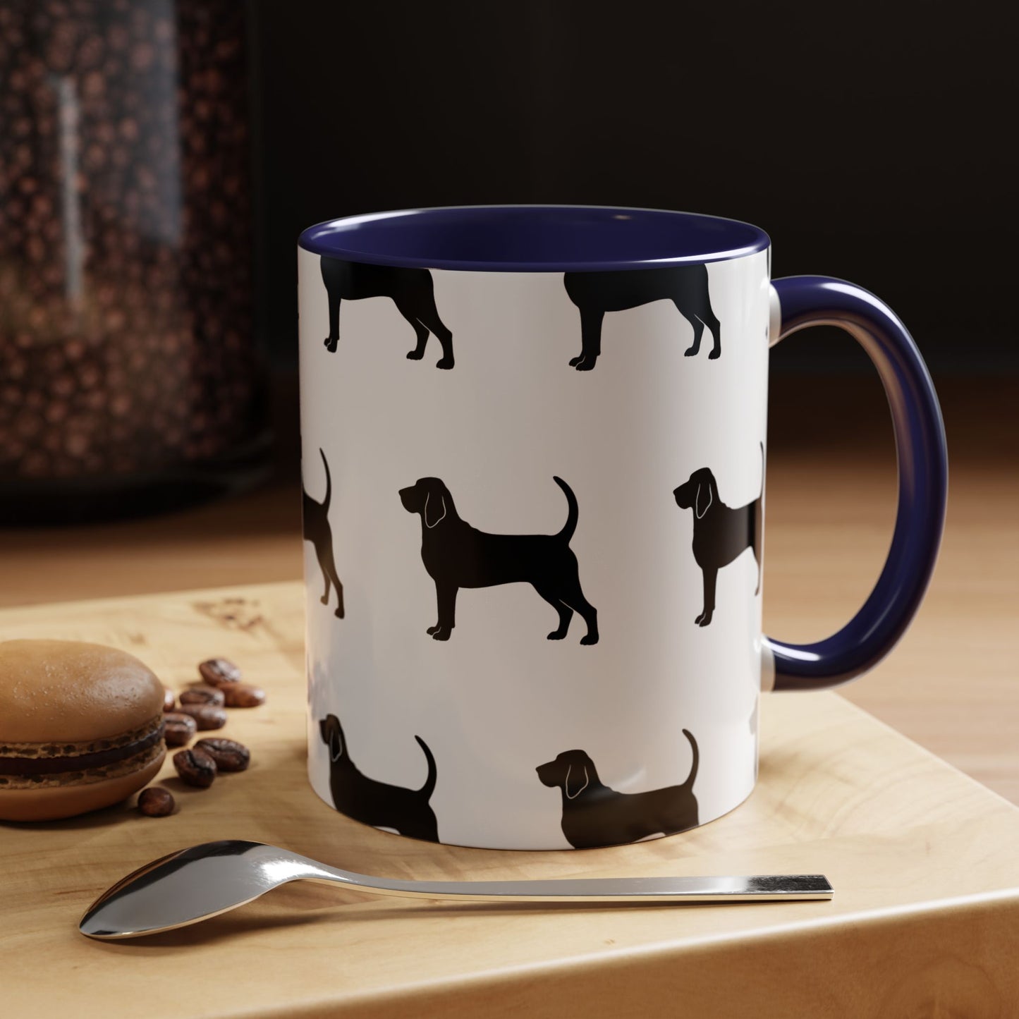 Bloodhound Silhouette 2-Tone Coffee Mug