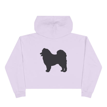 Samoyed Silhouette Women's Crop Hoodie