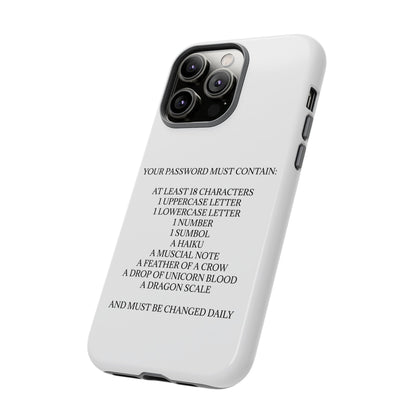 Password iPhone Case