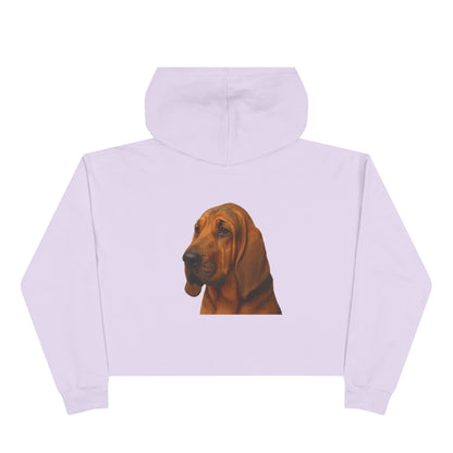 Bloodhound Head Women's Crop Hoodie