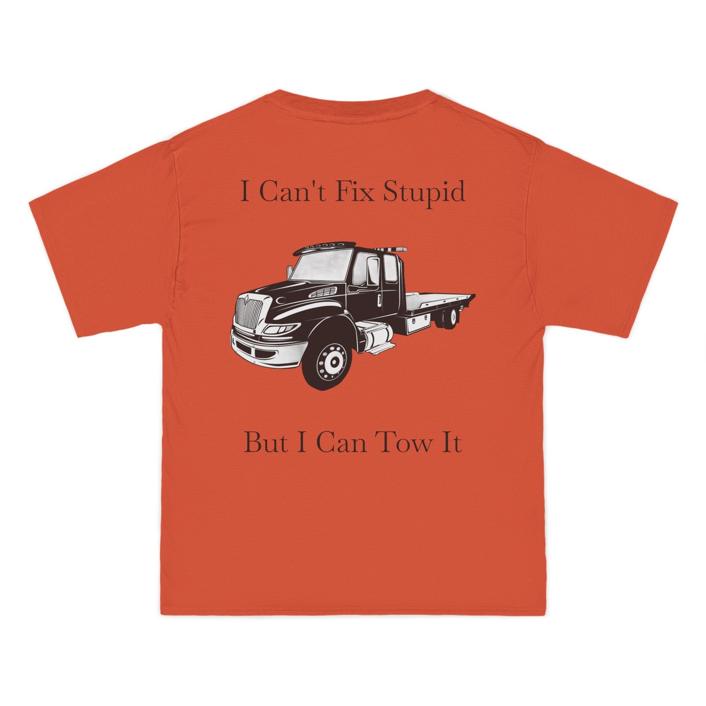 I Can't Fix Stupid Flatbed Men's Short-Sleeve Crewneck Tee