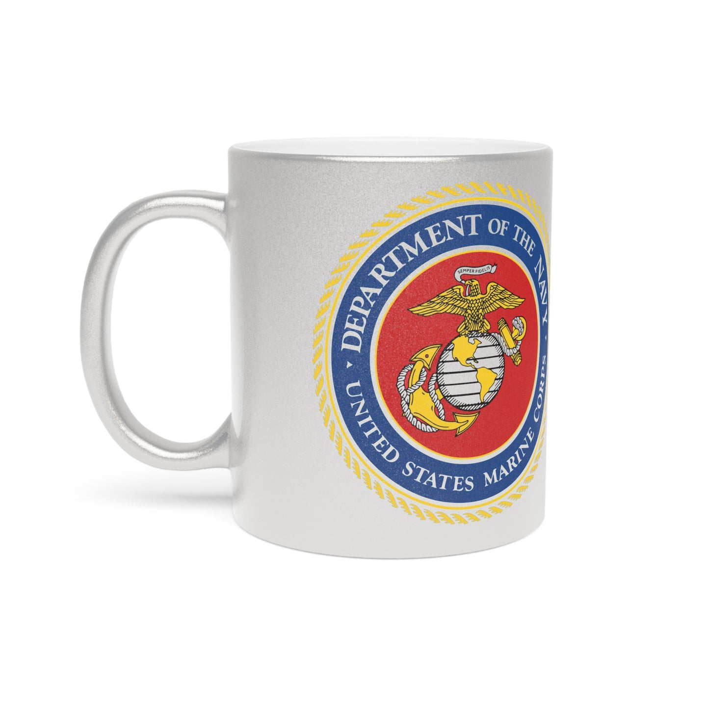 US Marine Corps Metallic Coffee Mug