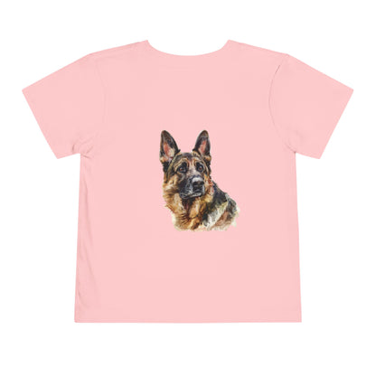 German Shepherd Head Toddler Unisex Short Sleeve Crewneck Tee