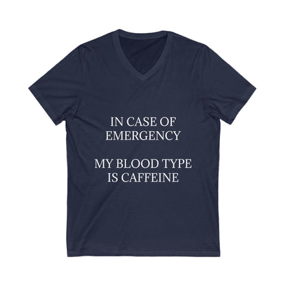 Blood Type Unisex Short Sleeve V-Neck Tee
