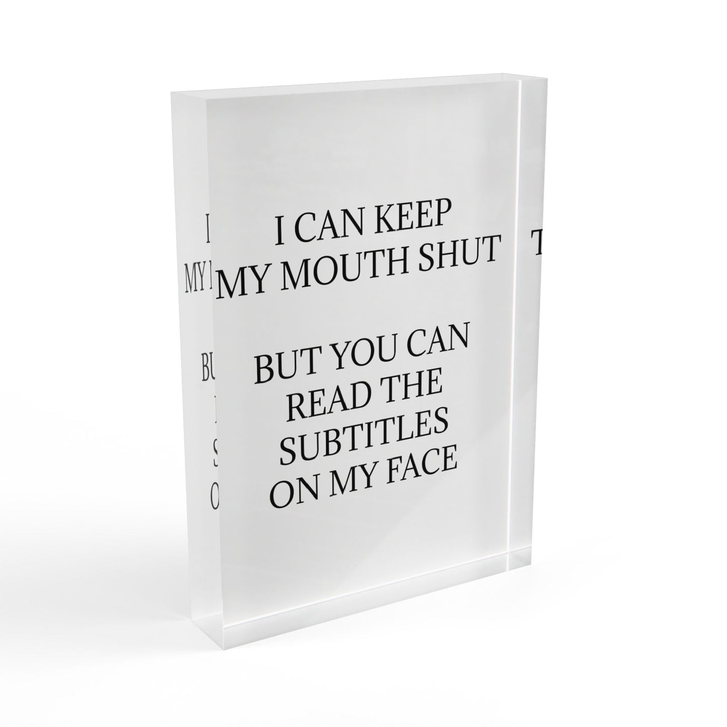 Subtitles Acrylic Photo Block