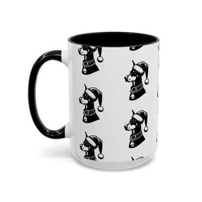 Santa Paws Doberman 2-Tone Coffee Mug