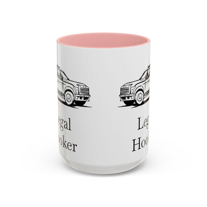 Legal H**ker Wheel Lift Tow Truck 2-Tone Coffee Mug