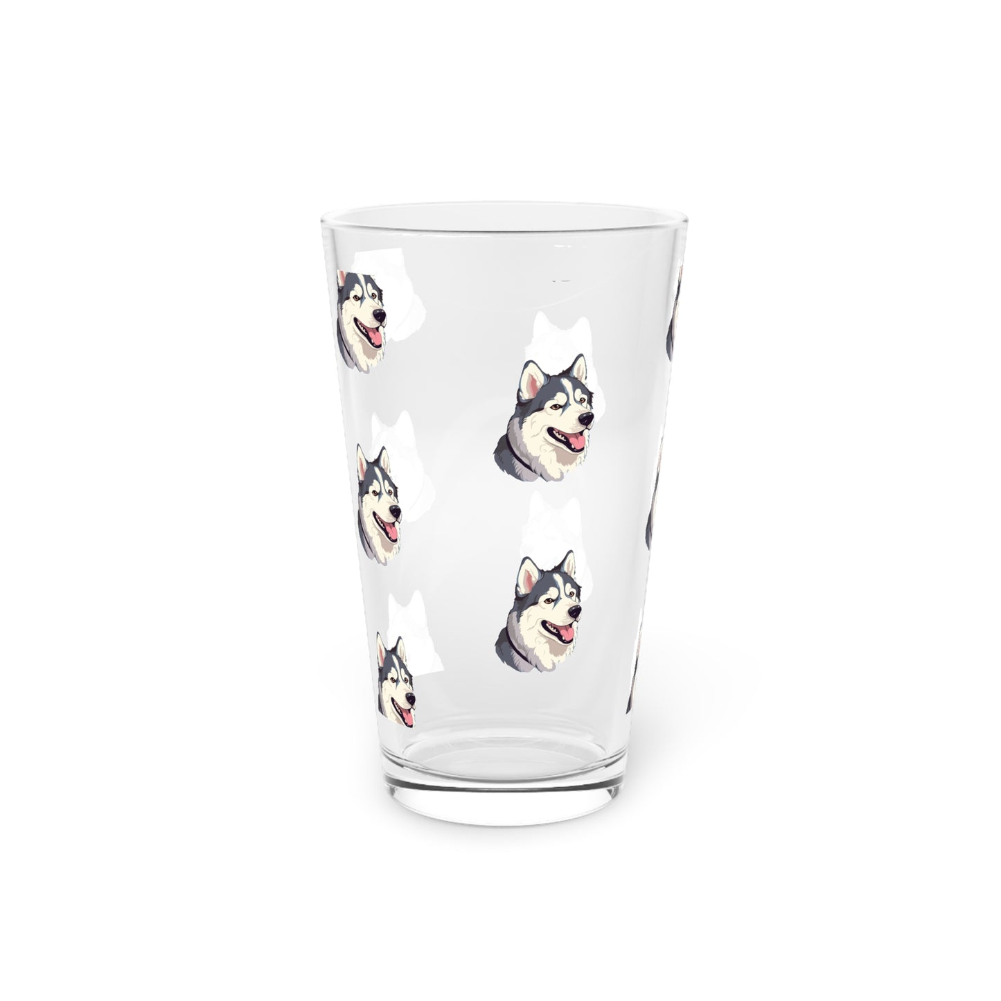 Malamute Head Drinking Glass