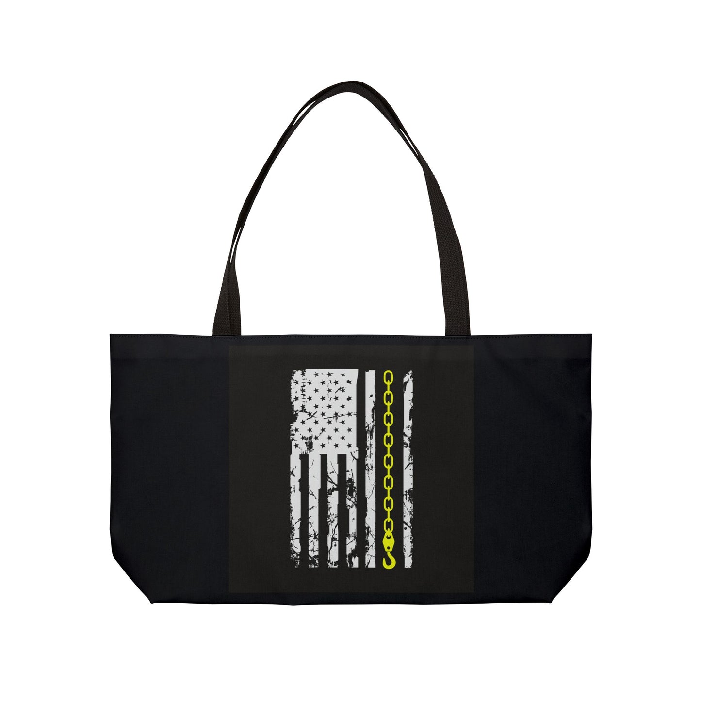 Thin Yellow Line Weekender Tote Bag