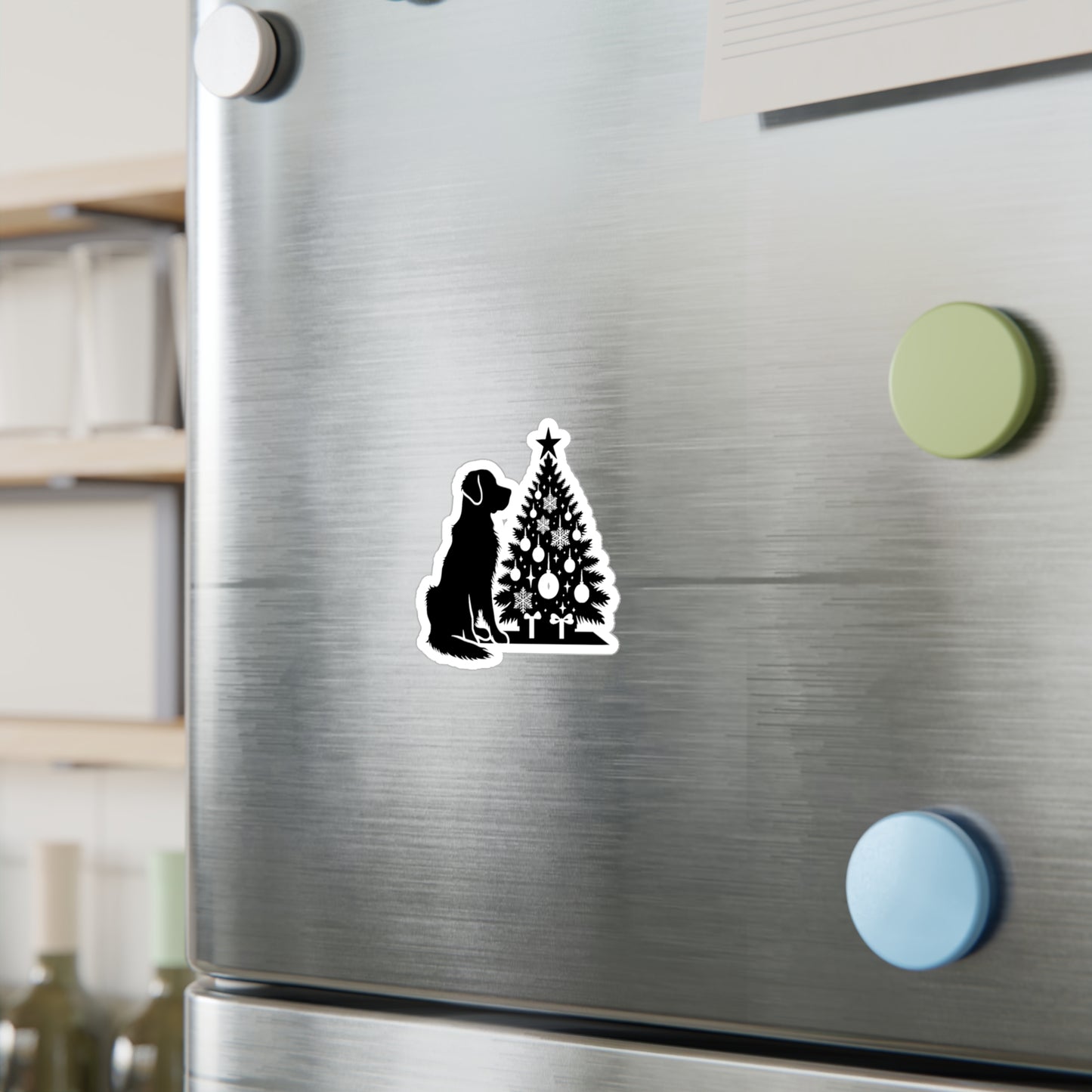 Golden Christmas Tree Vinyl Decal