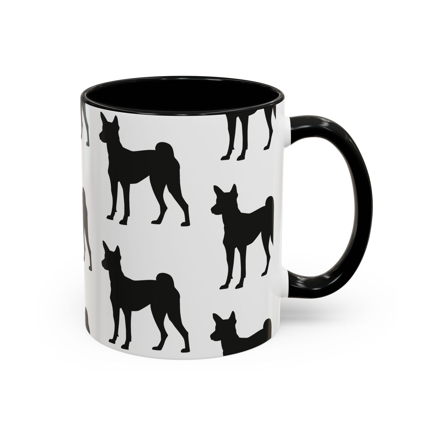 Basenji Silhouette 2-Tone Coffee Mug