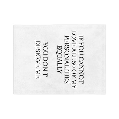 50 Personalities Velveteen Microfiber Blanket