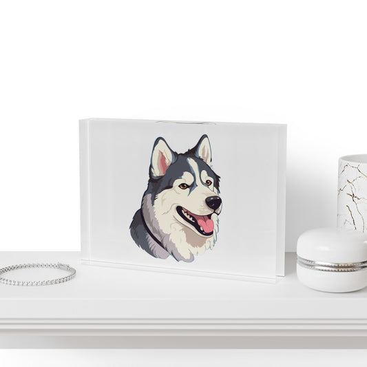 Malamute Head Acrylic Photo Block