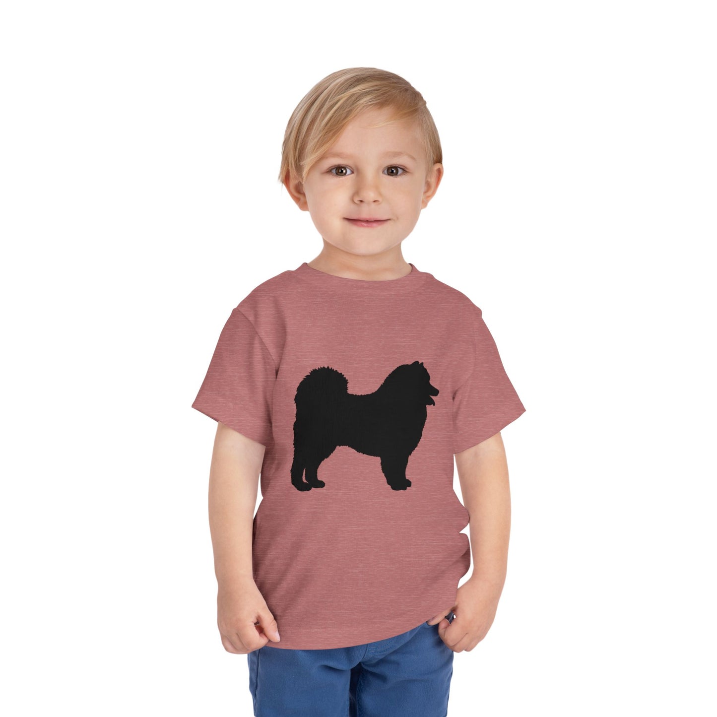 Samoyed Silhouette Toddler Unisex Short Sleeve Crewneck Tee