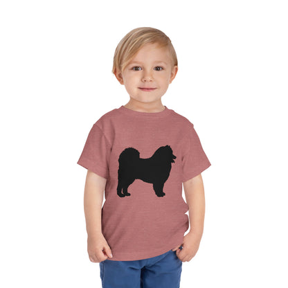 Samoyed Silhouette Toddler Unisex Short Sleeve Crewneck Tee