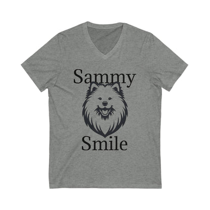 Sammy Smile Unisex Short Sleeve V-Neck Tee