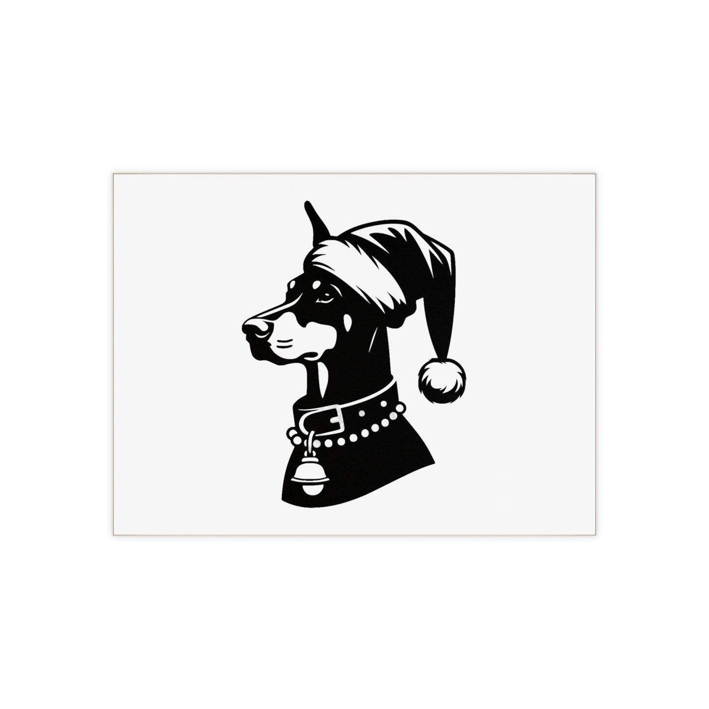 Santa Paws Doberman Ceramic Photo Tile
