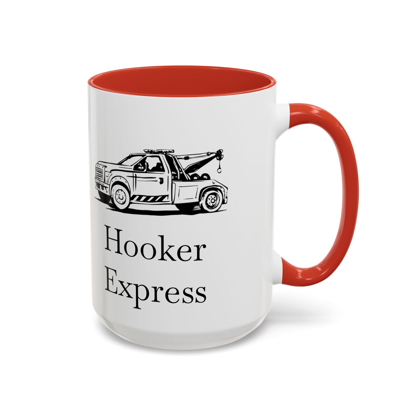 H**ker Express Wheel Lift Tow Truck 2-Tone Coffee Mug