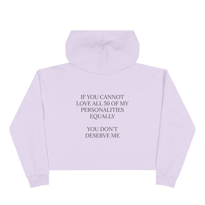 50 Personalities Women's Crop Hoodie