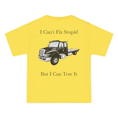 I Can't Fix Stupid Flatbed Men's Short-Sleeve Crewneck Tee