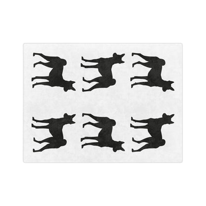 Basenji Silhouette Velveteen Microfiber Blanket