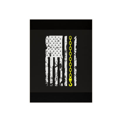 Thin Yellow Line Ceramic Photo Tile