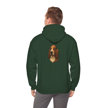 Basset Hound Head Unisex Hoodie