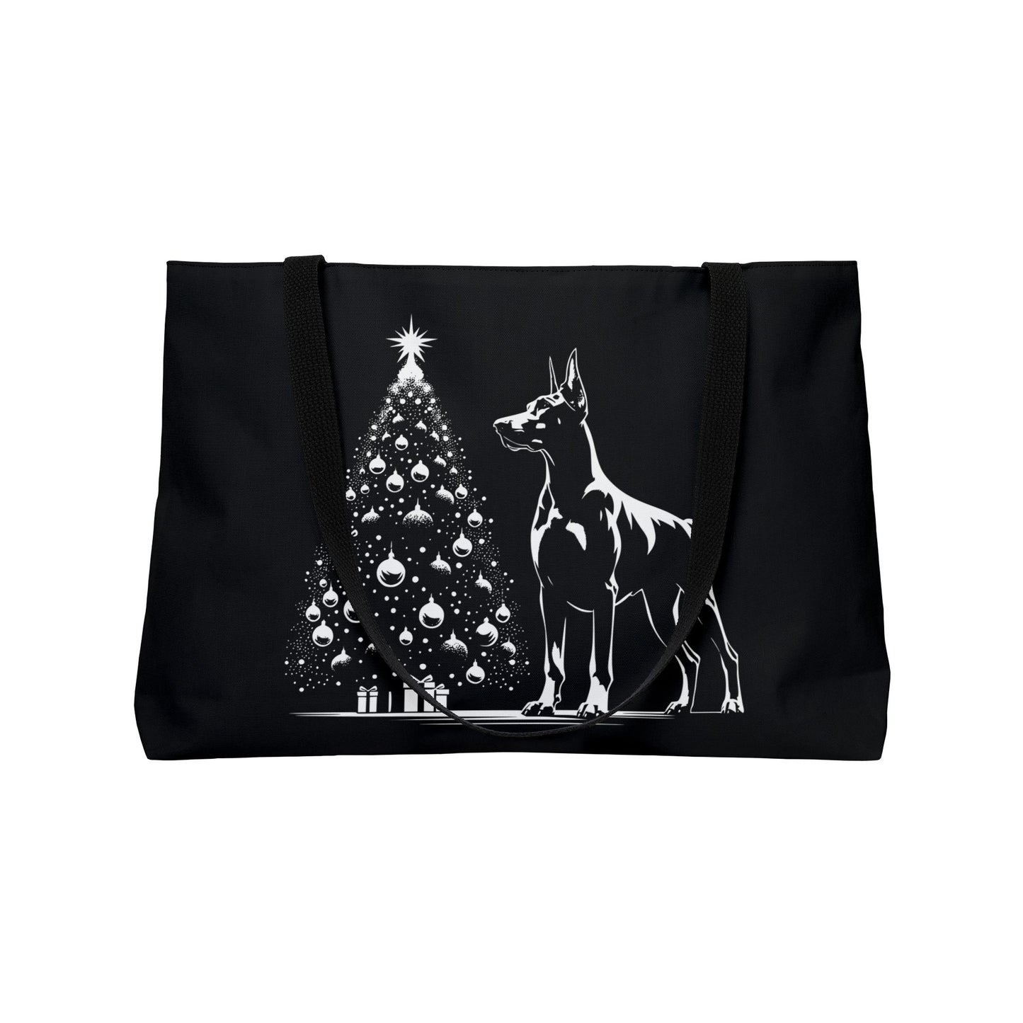 Doberman Christmas Tree Weekender Tote Bag