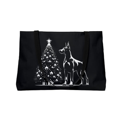 Doberman Christmas Tree Weekender Tote Bag