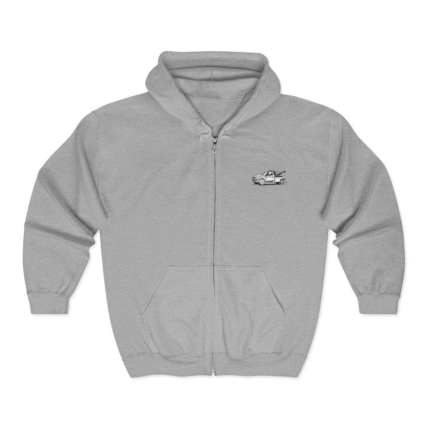 I Can't Fix Stupid Wheel Lift Tow Truck Unisex Full Zip Hoodie