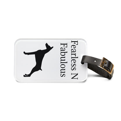 Fearless N Fabulous Leather Strap Luggage Tag