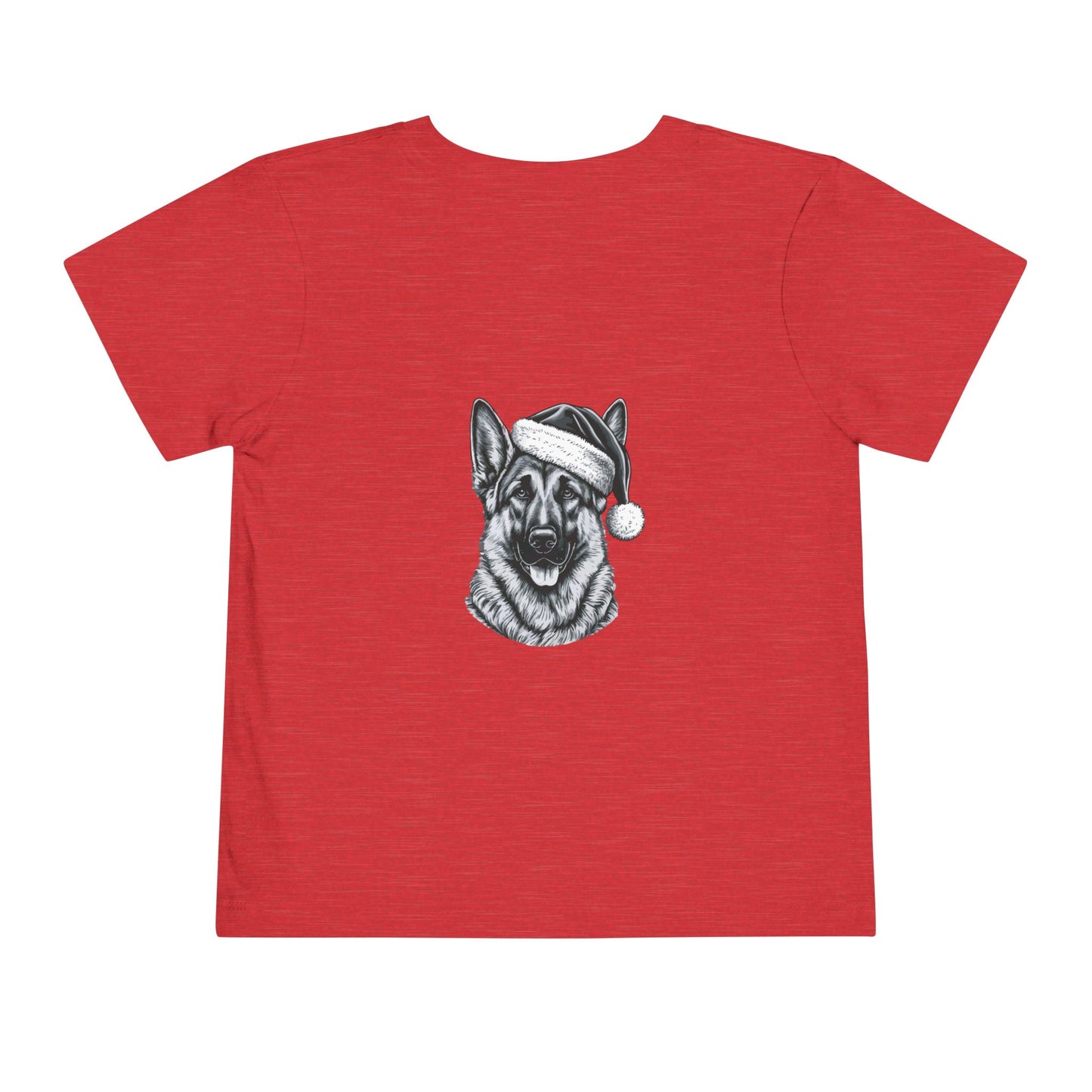 Santa Paws German Shepherd Toddler Unisex Short Sleeve Crewneck Tee