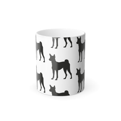 Basenji Silhouette Color Changing Mug