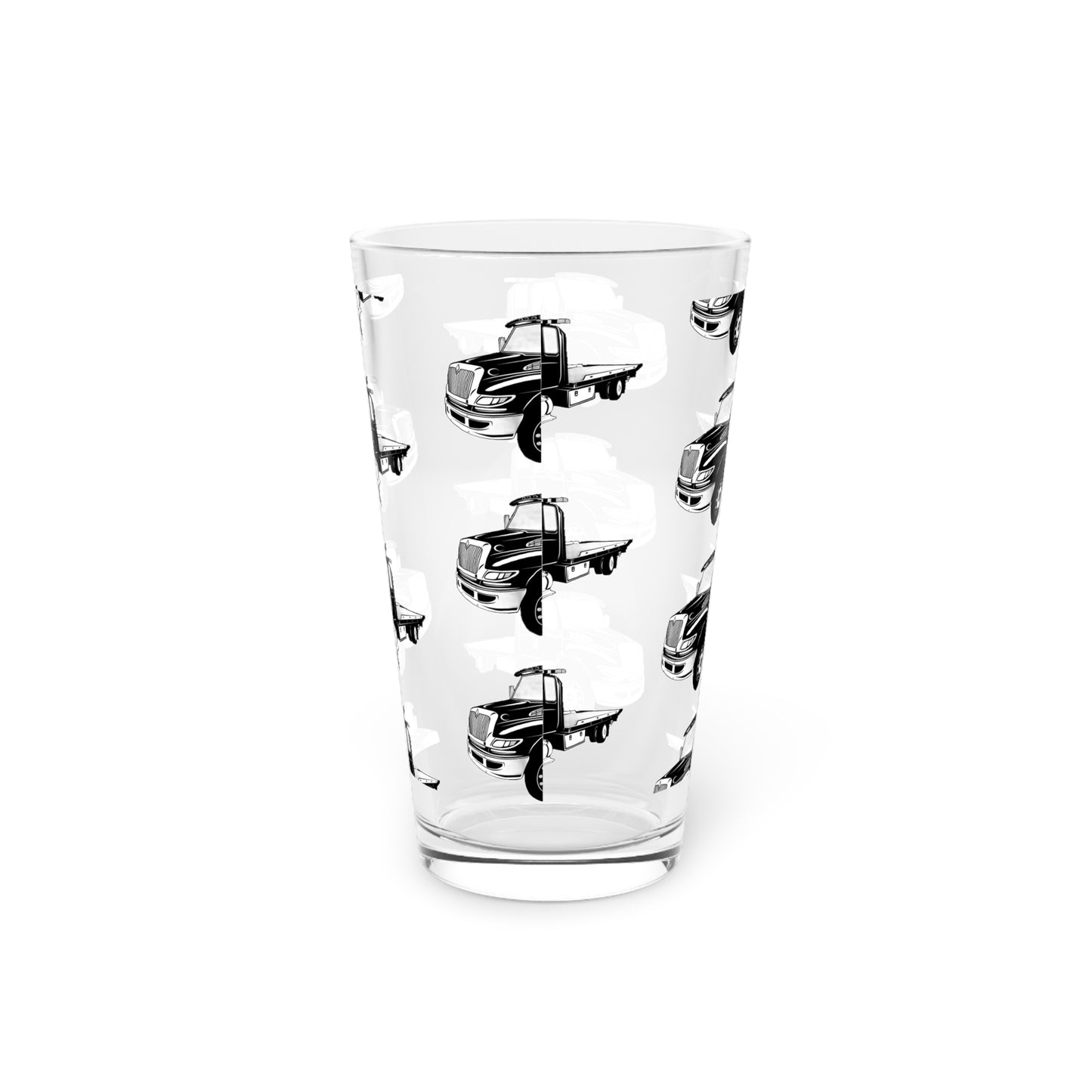 Flatbed Tow Truck Drinking Glass
