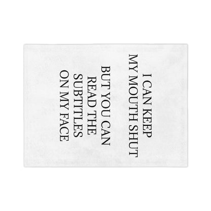 Subtitles Velveteen Microfiber Blanket