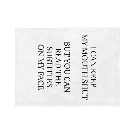 Subtitles Velveteen Microfiber Blanket