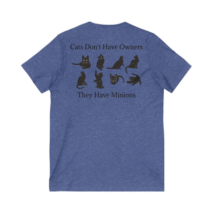 Cat Minions Unisex Short Sleeve V-Neck Tee