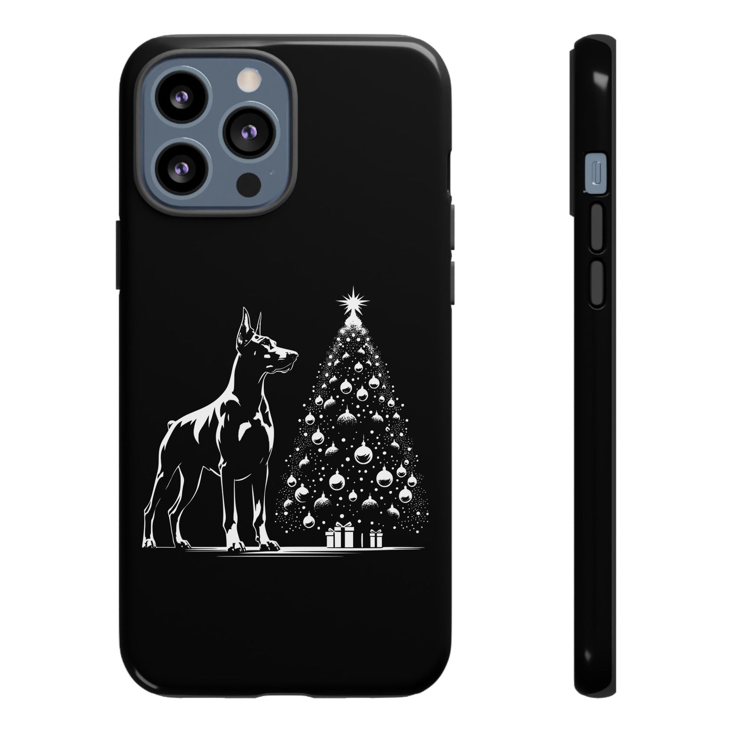 Doberman Christmas Tree iPhone Case